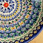 Ляган Риштанская Керамика "Узоры", 33 см, синий, глубокий - Фото 5