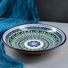 Ляган Риштанская Керамика "Цветы", 33 см, синий - Фото 4