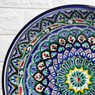 Ляган узбекский Риштанская Керамика «Узоры», d=33 см, синий - Фото 4