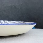 Ляган Риштанская Керамика "Гранаты", 36 см, синяя кайма - Фото 3