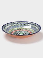 Ляган узбекский Риштанская керамика «Узоры», для плова, d=33 см, глубокий, синий - Фото 2