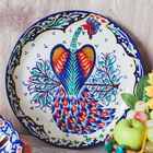 Ляган узбекский Риштанская Керамика «Павлин», d=36 см, синий - Фото 1