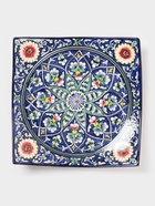 Ляган узбекский Риштанская Керамика «Узоры», 31×6 см, квадратный, синий - Фото 2