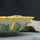 Фруктовница Риштанская Керамика "Узоры", 28 см, жёлтая - Фото 3