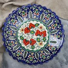 Фруктовница Риштанская Керамика "Цветы", 33 см, синяя - Фото 2