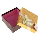 Коробка подарочная "Блестка", золотой, 11 х 11 х 5 см - Фото 2