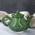 Набор чайный, риштанская роспись, 9 предметов, зелёный: чайник 0.8 л, пиалы 0.3 л - Фото 2