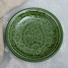 Набор чайный, риштанская роспись, 9 предметов, зелёный: чайник 0.8 л, пиалы 0.3 л - Фото 5
