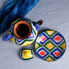 Набор чайный Риштанская керамика "Атлас №1", 9 предметов (чайник 1л, пиалы 0,3л), микс - Фото 5