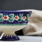 Конфетница Риштанская Керамика "Цветы", 12 см, синяя - Фото 3