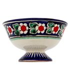 Конфетница узбекская Риштанская Керамика «Цветы», 12×6 см, синяя - Фото 4