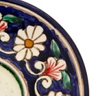 Чайная пара Риштанская Керамика "Цветы", 100 мл, (тарелка 10см, чашка 7,5см), синяя - Фото 8