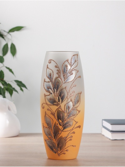 Ваза «Золотые лепестки», 7.5×11×26 см, стекло