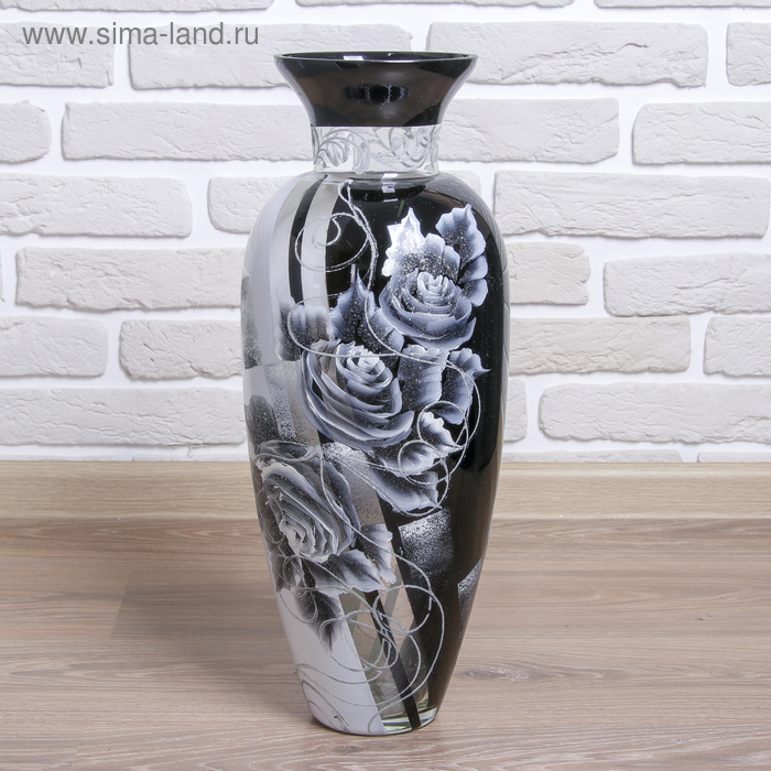 Ваза для цветов «Скарлет», 14×17×49 см, стекло - Фото 1