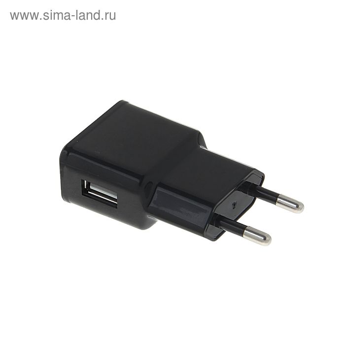 Сетевое зарядное устройство Cablexpert, USB, 1 A, черное - Фото 1