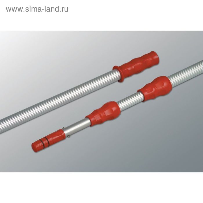 Ручка для стекломойки Vileda, металлическая, телескопическая, 2 х 125 см, цвет красный - Фото 1