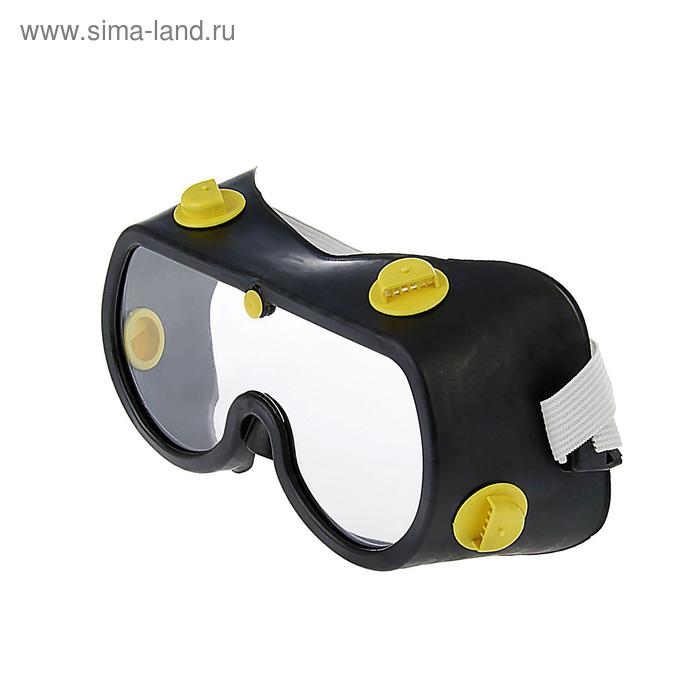 Очки защитные ТУНДРА, с поликарбонатными линзами, черные - Фото 1