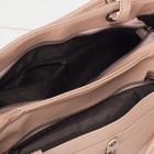 Сумка женская, 2 отдела на молнии, 2 наружных кармана, длинный ремень, цвет розовый - Фото 3