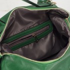 Сумка женская, отдел на молнии, наружный карман, длинный ремень, цвет зелёный - Фото 3
