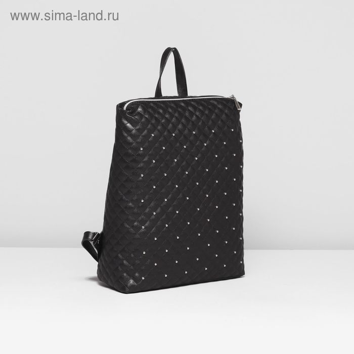 Рюкзак молодёжный, отдел на молнии, цвет чёрный - Фото 1