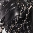 Сумка женская на шнурке, 1 отдел, наружный карман, цвет чёрный - Фото 4