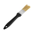 Кисть плоская ЛОМ, натуральная щетина, пластиковая рукоятка, 1", 25 мм - Фото 5