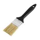 Кисть плоская ЛОМ, натуральная щетина, пластиковая рукоятка, 1.5", 38 мм - Фото 3