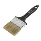 Кисть плоская ЛОМ, натуральная щетина, пластиковая рукоятка, 2.5", 63 мм - Фото 3