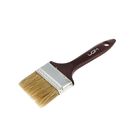 Кисть плоская ЛОМ, натуральная щетина, пластиковая рукоятка, 2.5", 63 мм - Фото 5