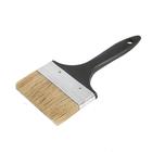 Кисть плоская ЛОМ, натуральная щетина, пластиковая рукоятка, 4", 100 мм - Фото 3