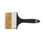 Кисть плоская ЛОМ, натуральная щетина, пластиковая рукоятка, 4", 100 мм - Фото 4
