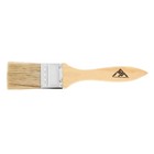 Кисть плоская ЛОМ, натуральная щетина, деревянная рукоятка, 1.5", 38 мм - Фото 4