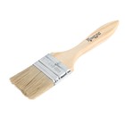 Кисть плоская ТУНДРА, смешанная щетина, деревянная рукоятка, 2", 50 мм - Фото 3