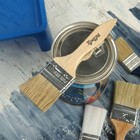 Кисть плоская ТУНДРА, смешанная щетина, деревянная рукоятка, 2", 50 мм - Фото 6