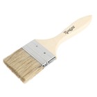 Кисть плоская ТУНДРА, смешанная щетина, деревянная рукоятка, 2.5", 63 мм - Фото 3