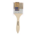 Кисть плоская ТУНДРА, смешанная щетина, деревянная рукоятка, 2.5", 63 мм - Фото 5