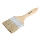 Кисть плоская ТУНДРА, смешанная щетина, деревянная рукоятка, 3", 75 мм - Фото 3
