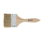 Кисть плоская ТУНДРА, смешанная щетина, деревянная рукоятка, 3", 75 мм - Фото 4