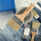 Кисть плоская ТУНДРА, смешанная щетина, деревянная рукоятка, 3", 75 мм - Фото 6