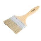 Кисть плоская ТУНДРА, смешанная щетина, деревянная рукоятка, 4", 100 мм - Фото 3