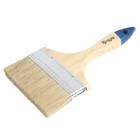 Кисть плоская ТУНДРА, натуральная щетина, деревянная рукоятка, 5", 125 мм - Фото 3