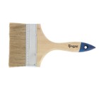 Кисть плоская ТУНДРА, натуральная щетина, деревянная рукоятка, 5", 125 мм - Фото 4