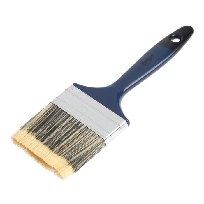 Кисть плоская ТУНДРА, искусственная щетина, пластиковая рукоятка, 3, 75 мм