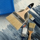 Кисть плоская ТУНДРА, натуральная щетина, деревянная рукоятка, 5", 125 мм - Фото 6