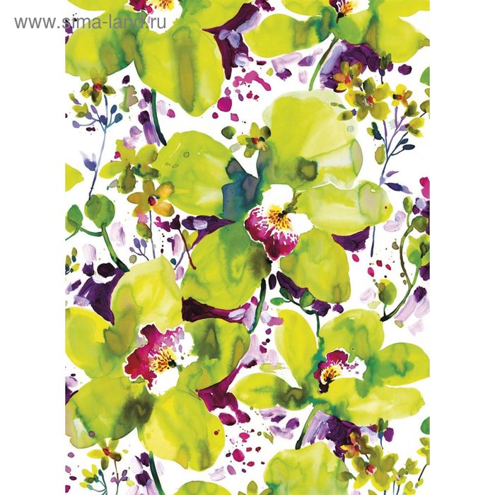 Фотообои Komar 4-942 Акварельные цветы 1,84x2,54 м (состоит из 4 частей) - Фото 1