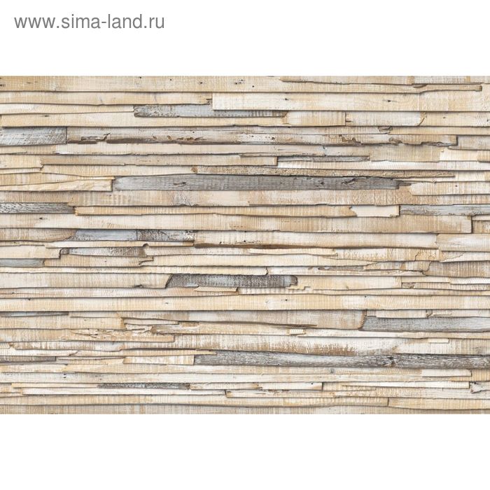 Фотообои Komar 8-920 Белые деревянные доски 3,68x2,54 м (состоит из 8 частей) - Фото 1