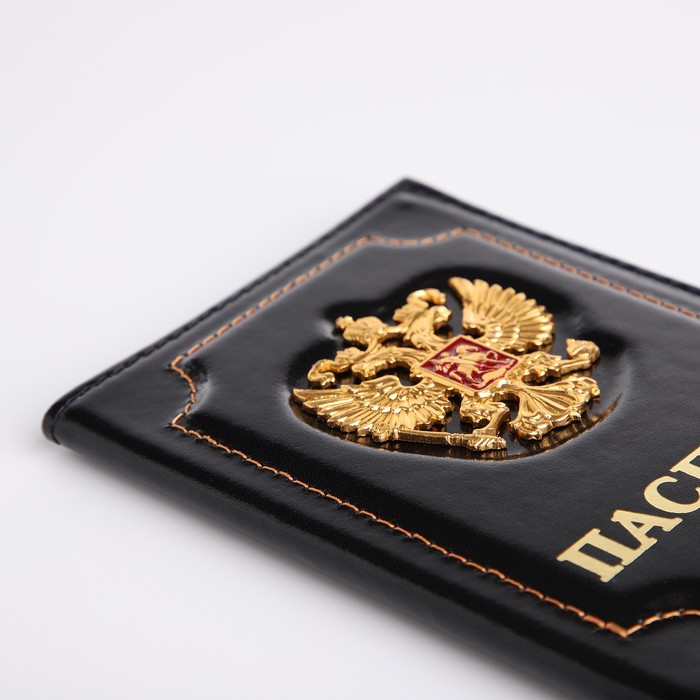 Обложка для паспорта, цвет чёрный - фото 1908308487