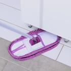 Швабра для мытья пола плоская Доляна, насадка микрофибра 40×15 см, металлическая ручка 125 см, цвет сиреневый - фото 24594049