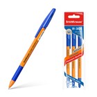 Набор ручек шариковых 3 штуки ErichKrause R-301 Orange Stick & Grip, узел 0.7 мм, чернила синие, резиновый упор, длина линии письма 1000 метров, европодвес - фото 279176166