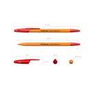 Ручка шариковая ErichKrause R-301 Orange Stick, узел 0.7 мм, чернила красные, длина линии письма 2000 метров, штрихкод на ручке - Фото 4